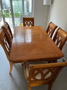 Solid oak kitchen Table& 6 Chairs