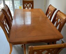 Solid oak kitchen Table& 6 Chairs