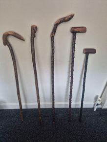 Walking sticks, cudgels and keyrings