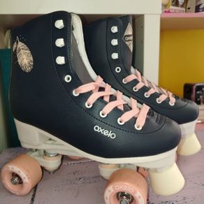 Oxelo Navy and Pink Rollerskates Womens Size 5