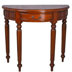 Solid Mahogany Console Table Semi-circular half moon Telephone Table