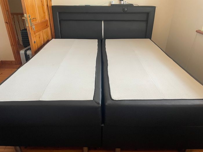 Bed with LED lights
