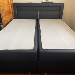 Bed with LED lights