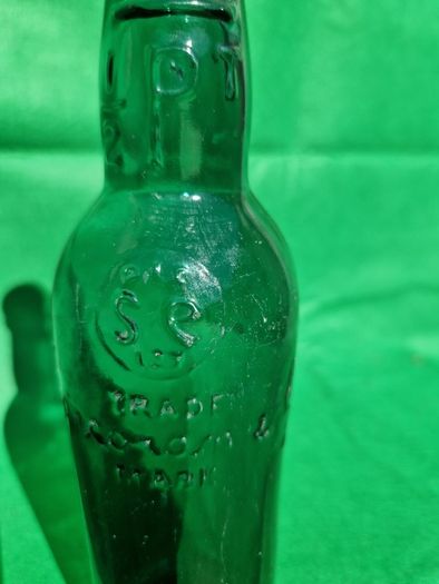 Antique blue 1/2 pint bottle - Corcoron & Co. Carlow