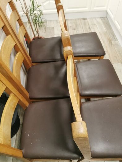 Heavy oak chairs
