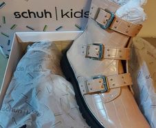 Schuh kids pale pink studs buckle boots size 5 UK new boxed