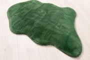 Beautiful green fur rug