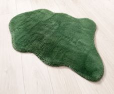 Beautiful green fur rug