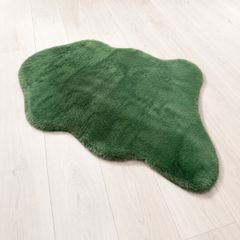 Beautiful green fur rug