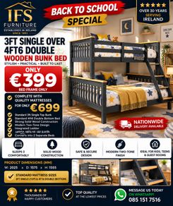 Triple sleeper Bunk Beds TO CLEAR 3ft over 4ft6 ONLY 399 EURO