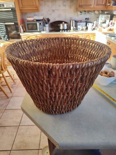 Vintage Rattan Basket Bowl