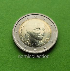 Italy 2019 year Uncirculated 2 Euro coin.