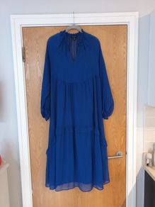 New Look Royal blue Dress with Underslip. S. 12.