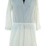 The Kooples Women's White Stitched Dots Embroidered Lace Cottagecore Dress M Image 7