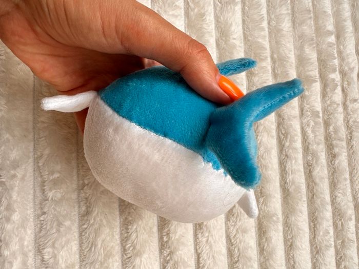 Blue white Shark Soft Plush approx. 10 cm. Used Please see photos