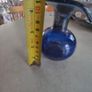 Studio Art Glass Bud Vase Ittig Glasatelier 5  inches Jack in the Pulpit Hand Blown Blue Image 6