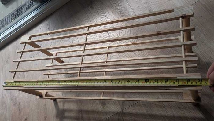 Natural 2 Tier Wooden Shoe Rack