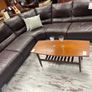 Dark Brown leather Corner Sofa Image 4