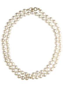 Christian Dior pearl necklace with carry bag