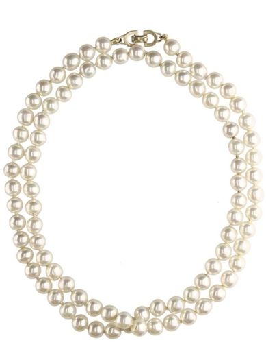 Christian Dior pearl necklace with carry bag