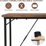 Computer Desk 100cm, Home Office desk, Study Writing Small Desks, Gaming Deske for Home Workstations, Industrial Design Black Desk Metal Frame, Rustic Brown Image 5
