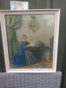 Mafalda or The Lady in Blue framed print, D18