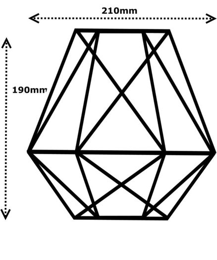 Industrial style geometric wire lamp shade