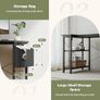 Small L Shaped Desk with Power Outlets 100 cm L Computer Corner Desks with Reversible Shelves Image 6