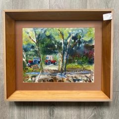 Original oil painting Farm Yard Maam Bridge