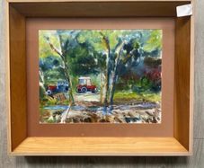 Original oil painting Farm Yard Maam Bridge