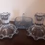 vintage glass dressing table set Image 6
