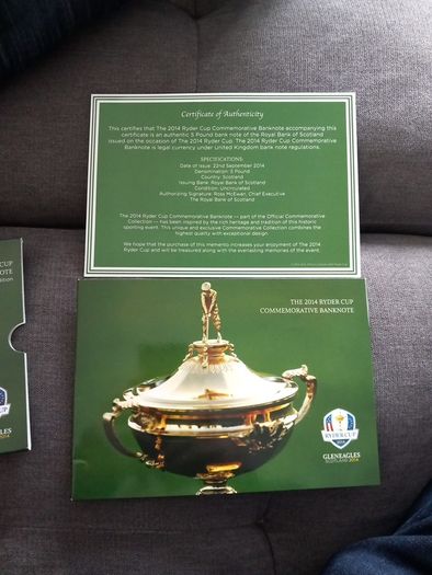 Ryder Cup Banknote