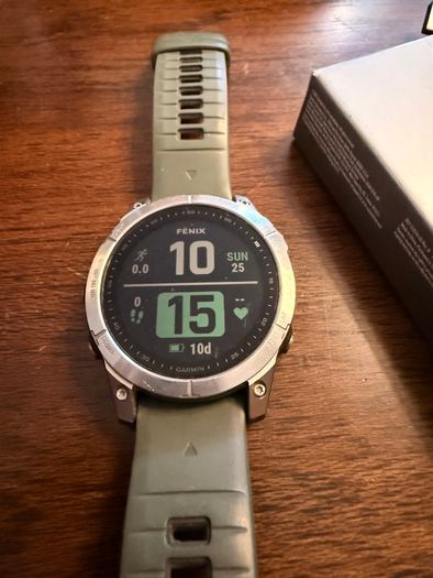 Garmin Fenix 7 with extra straps and charging mount