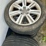 Genuine Audi 17 Inch alloy wheels 225 50 R17 set of 4 straight/no dents tyres worn cosmetic wear Image 2