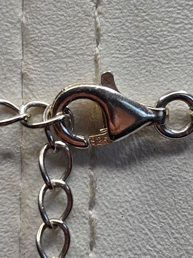 Vintage Sterling Silver 925 Cross Pendant Necklace CZ Stones