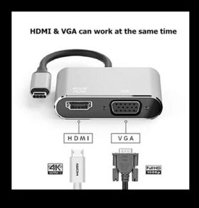 2-in-1 Thunderbolt 3 Adapter USB Type C