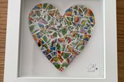 Handmade framed Mosaic Heart