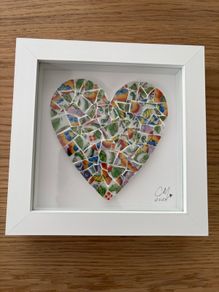 Handmade framed Mosaic Heart