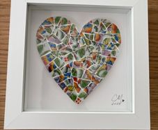 Handmade framed Mosaic Heart