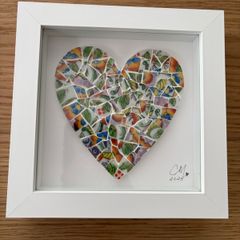 Handmade framed Mosaic Heart