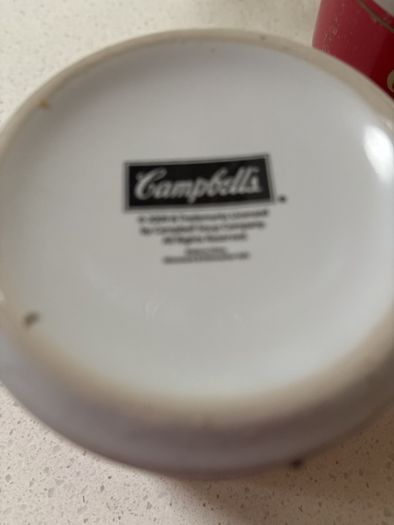 2 Vintage Campbell's Tomato and Condensed Soup Mugs - porcelain