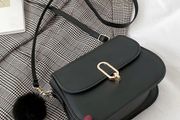 Black saddle crossbody bag