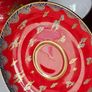 Chinese Red Porcelain Gold Dragon Tea Set Image 4
