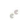 18K Recycled White Gold-Plated Riviera Radiance Braided Texture Women's Hoop Earrings Celeste Starre Image 8