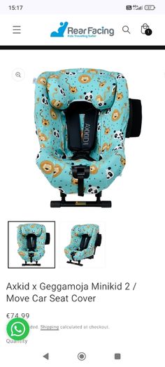 Axkid x Geggamoja Car Seat Cover  Minikid 1,2 & Move