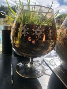 50% off ad dry!!! Large chalice vase lovely diamond detail