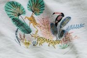 White T shirt with sparkly jungle print 12-18 months