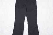 Mint Velvet Black Subtle Leopard Jacquard Print Flare Leg Trousers Pants 8UK/36EU