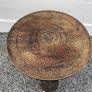 A Superb late 19th Century Indian Carved Hardwood Elephant Occasional / Side Table Image 6