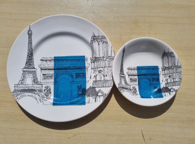 Poole Pottery cities in sketch - Paris